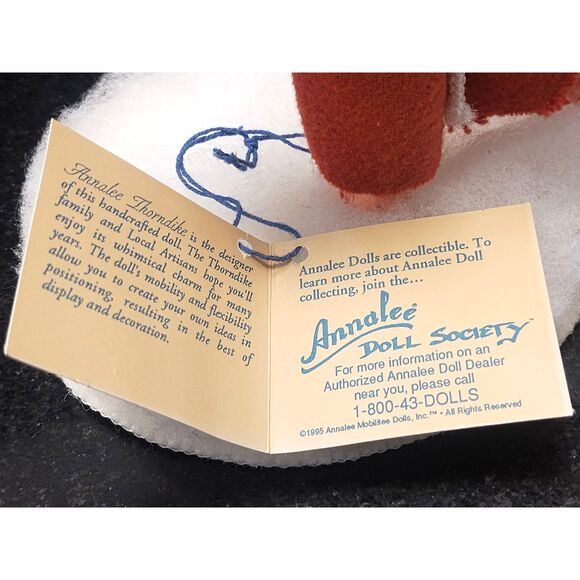 Annalee 1994 Naughty Angel Christmas Doll Red w/ Black Eye 7" MISSING SLINGSHOT - Picture 7 of 8